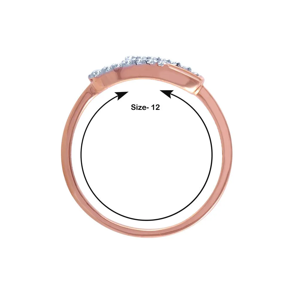 14k (585) Rose Gold And Diamond Ring For Women