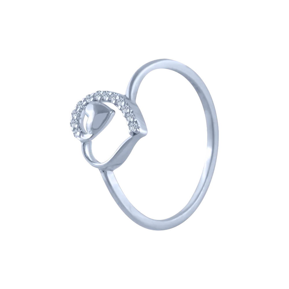 14k (585) White Gold And Diamond Ring For Women