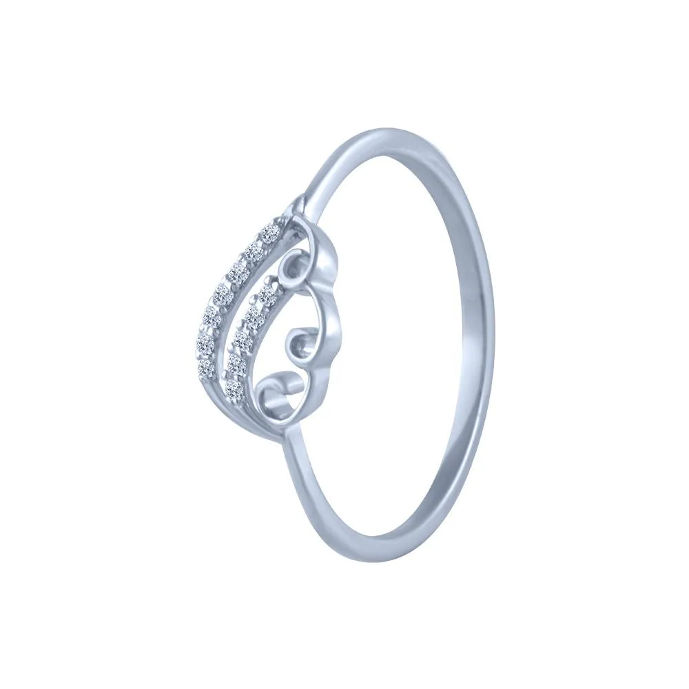 14k (585) White Gold And Diamond Ring For Women