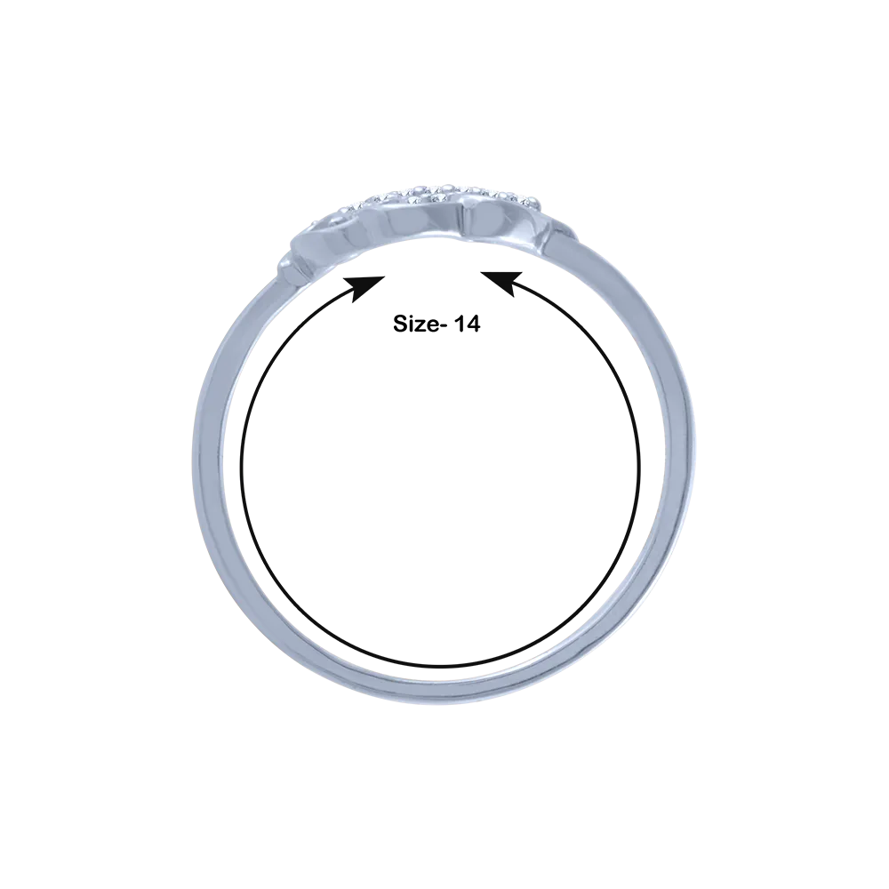 14k (585) White Gold And Diamond Ring For Women
