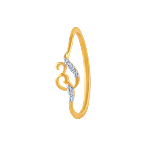 14k (585) Yellow Gold And Diamond Ring For Women