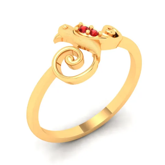 14k Bird Shaped Gold Ring Embedded With The Finest Looking Stones From Amazea Collection
