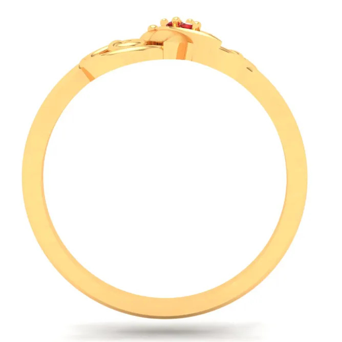 14k Bird Shaped Gold Ring Embedded With The Finest Looking Stones From Amazea Collection