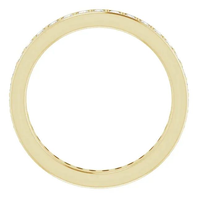 14K Gold 1.75 mm Diamond Round Eternity Band