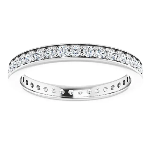 14K Gold 1.75 mm Diamond Round Eternity Band