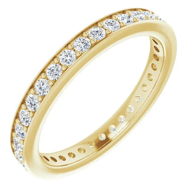 14K Gold 1.75 mm Diamond Round Eternity Band