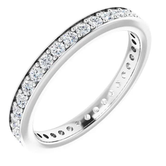 14K Gold 1.75 mm Diamond Round Eternity Band