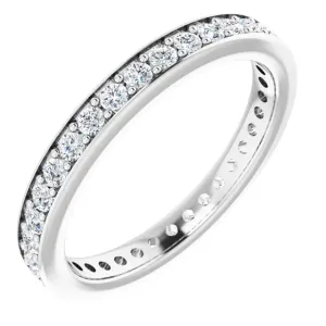 14K Gold 1.75 mm Diamond Round Eternity Band