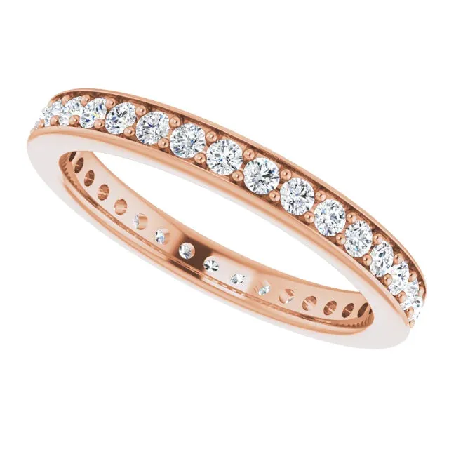 14K Gold 1.75 mm Diamond Round Eternity Band