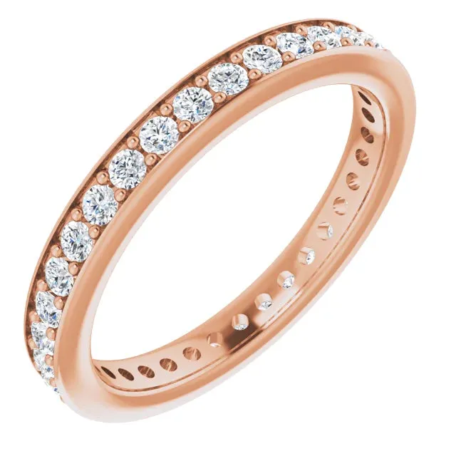14K Gold 1.75 mm Diamond Round Eternity Band