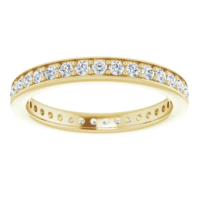 14K Gold 1.75 mm Diamond Round Eternity Band