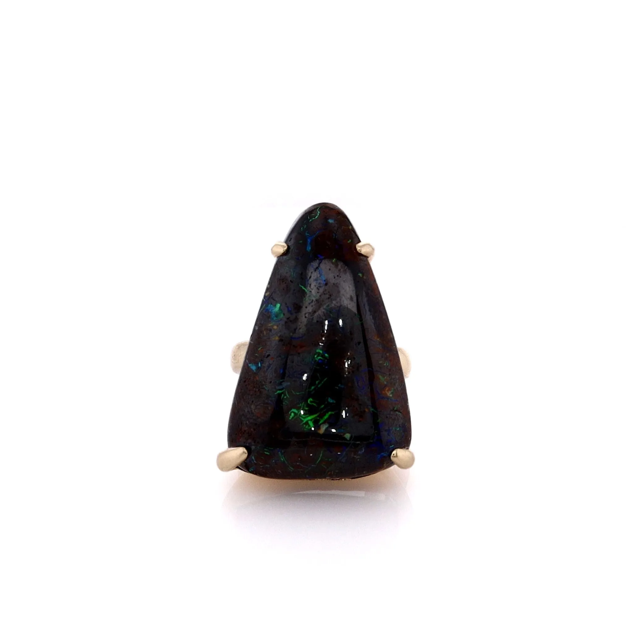 14k Gold Australian Boulder Opal Ring