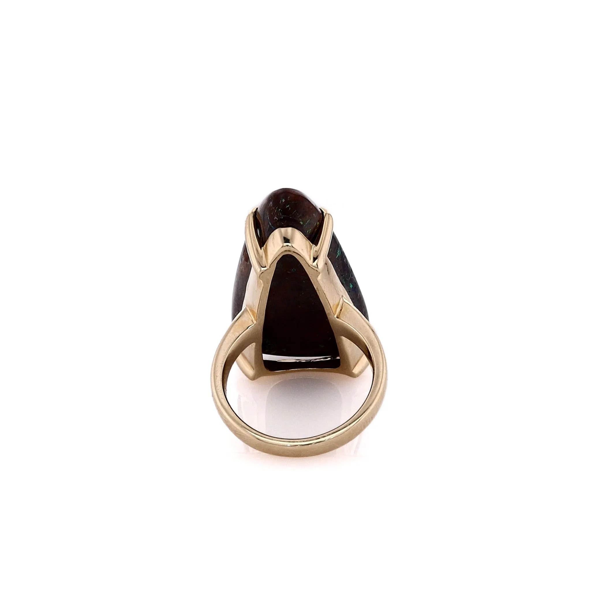 14k Gold Australian Boulder Opal Ring