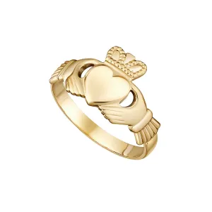 14k Gold Light Weight Claddagh Ring