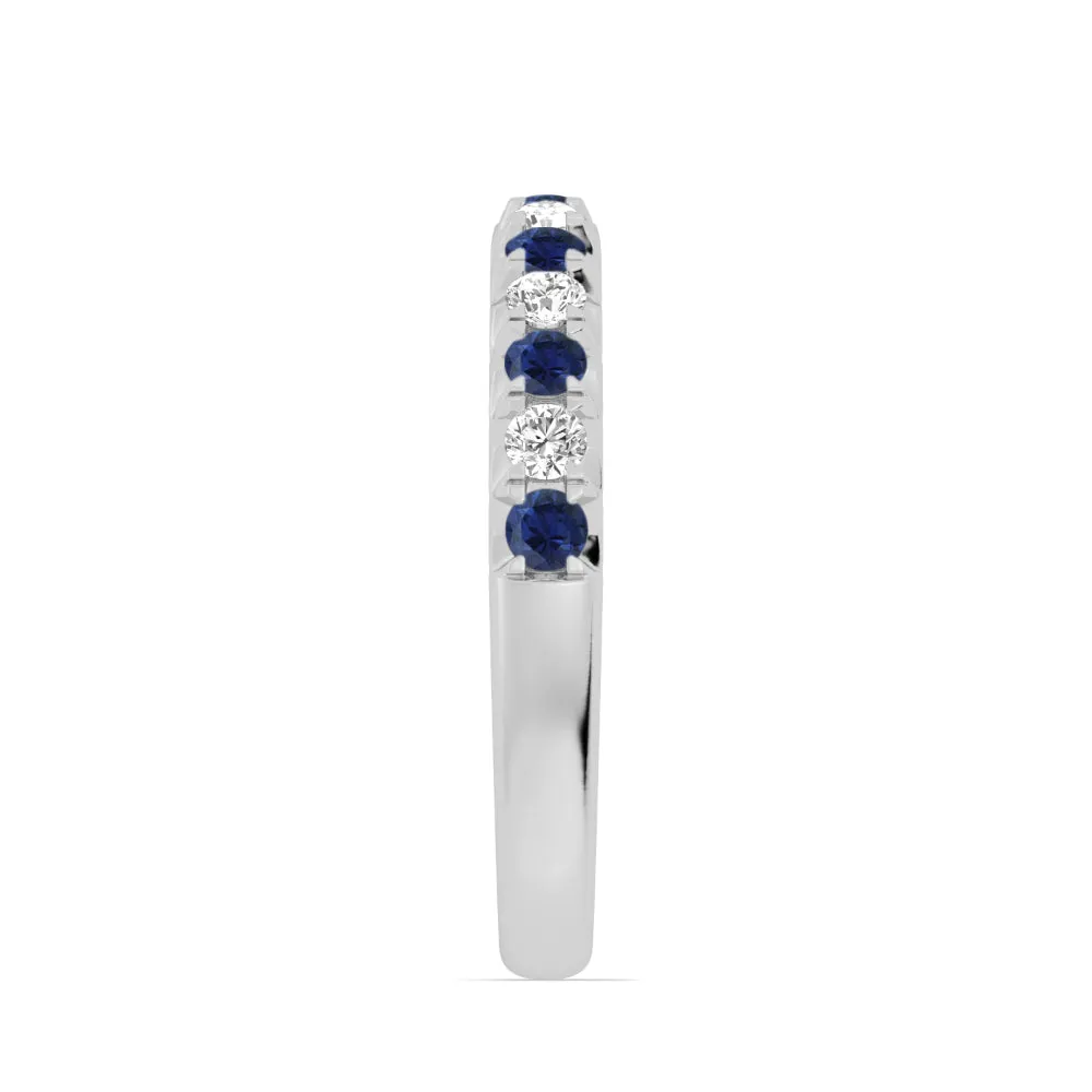 14k Gold Sapphire and Diamond Band