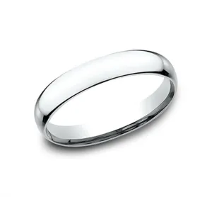 14K White Gold 3mm Super Light Comfort Fit Wedding Band
