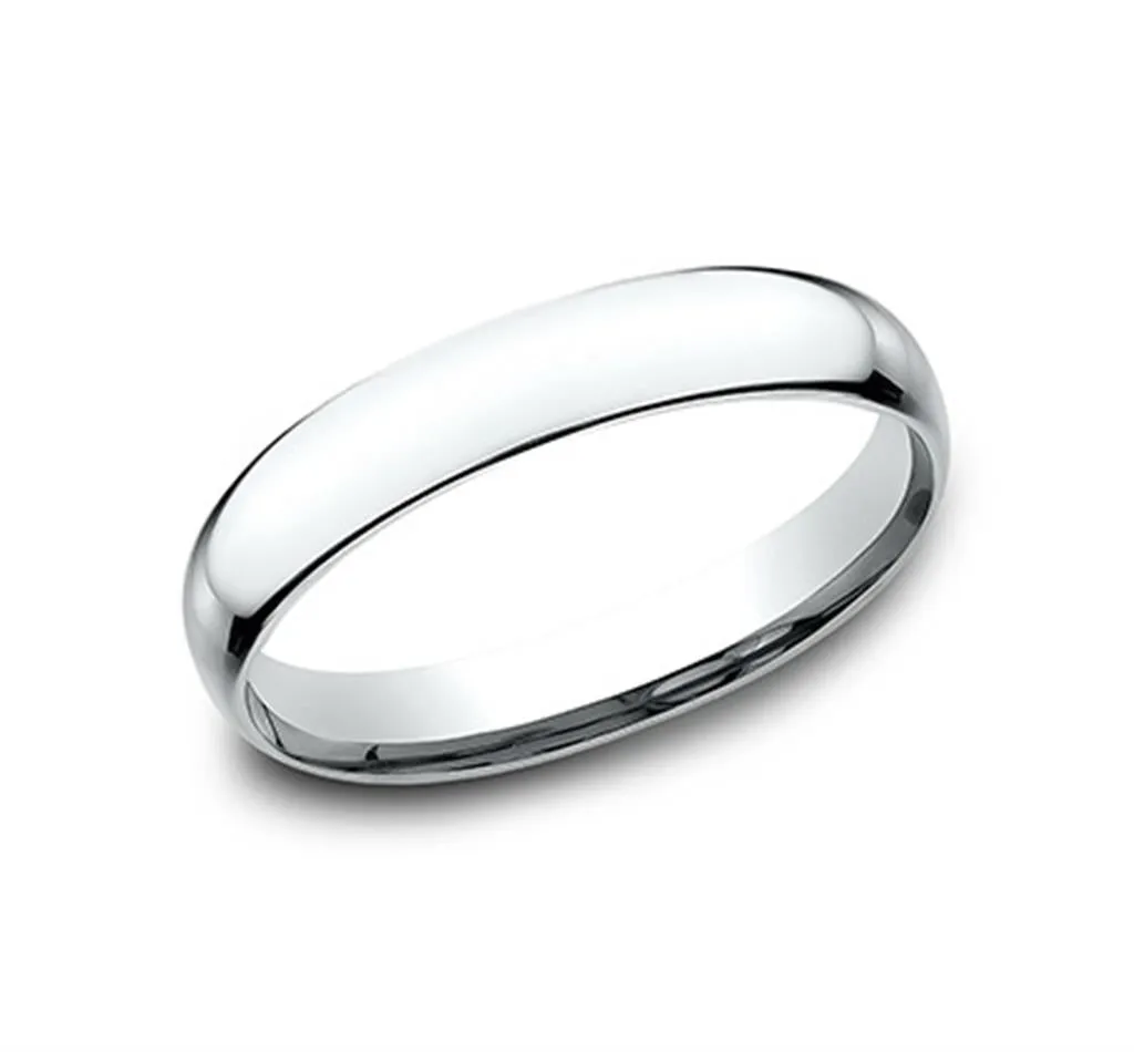 14K White Gold 3mm Super Light Comfort Fit Wedding Band