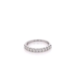 14k White Gold Diamond Wedding Band