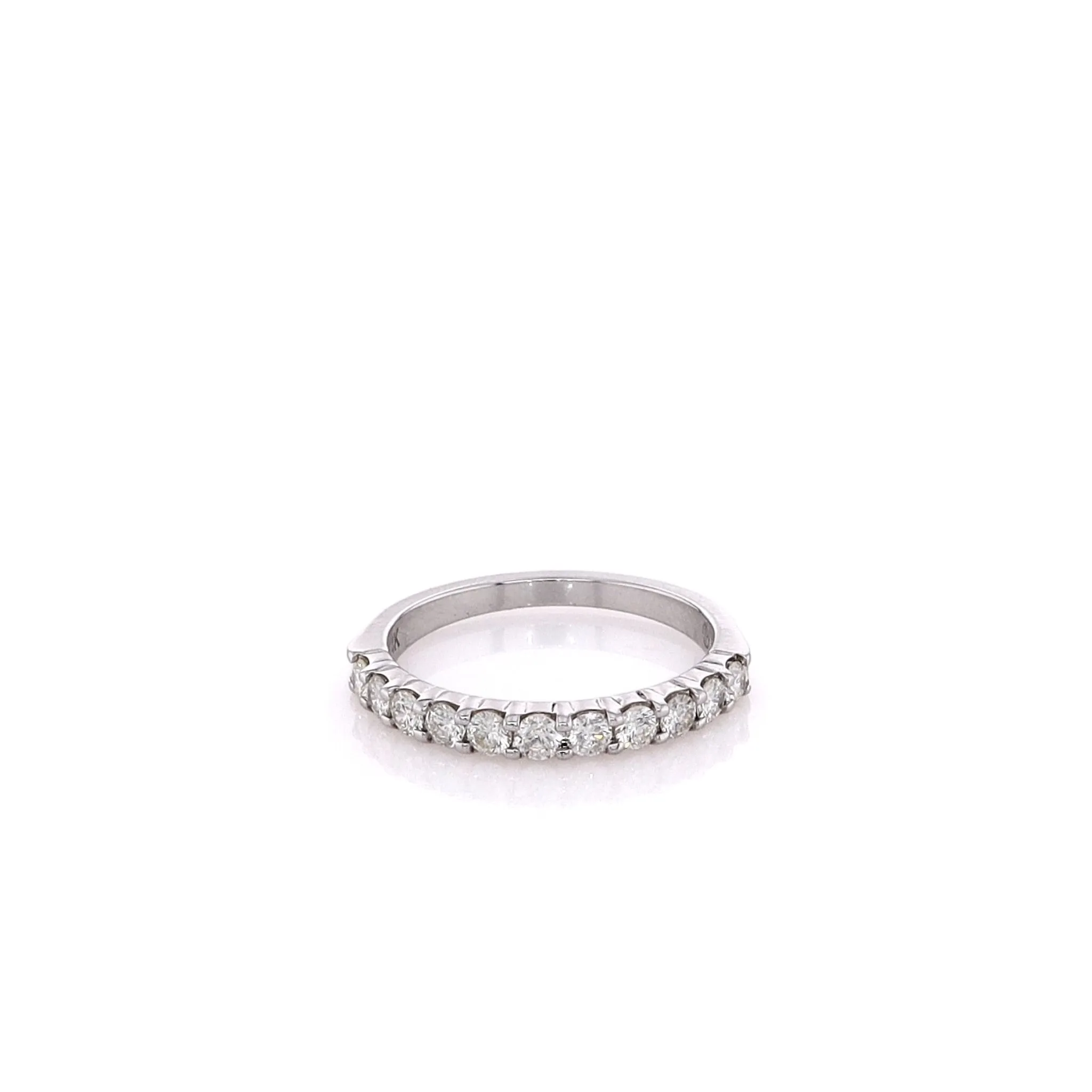 14k White Gold Diamond Wedding Band