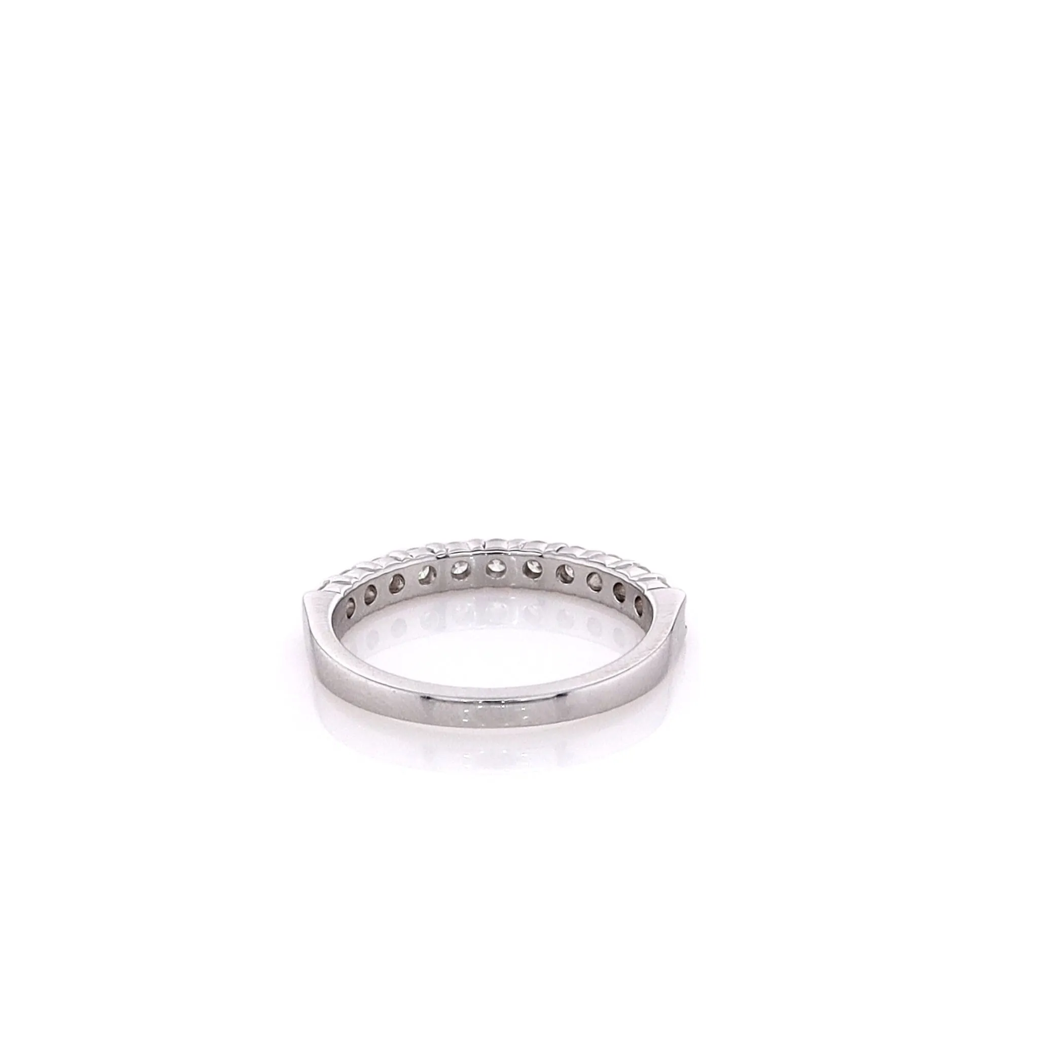 14k White Gold Diamond Wedding Band