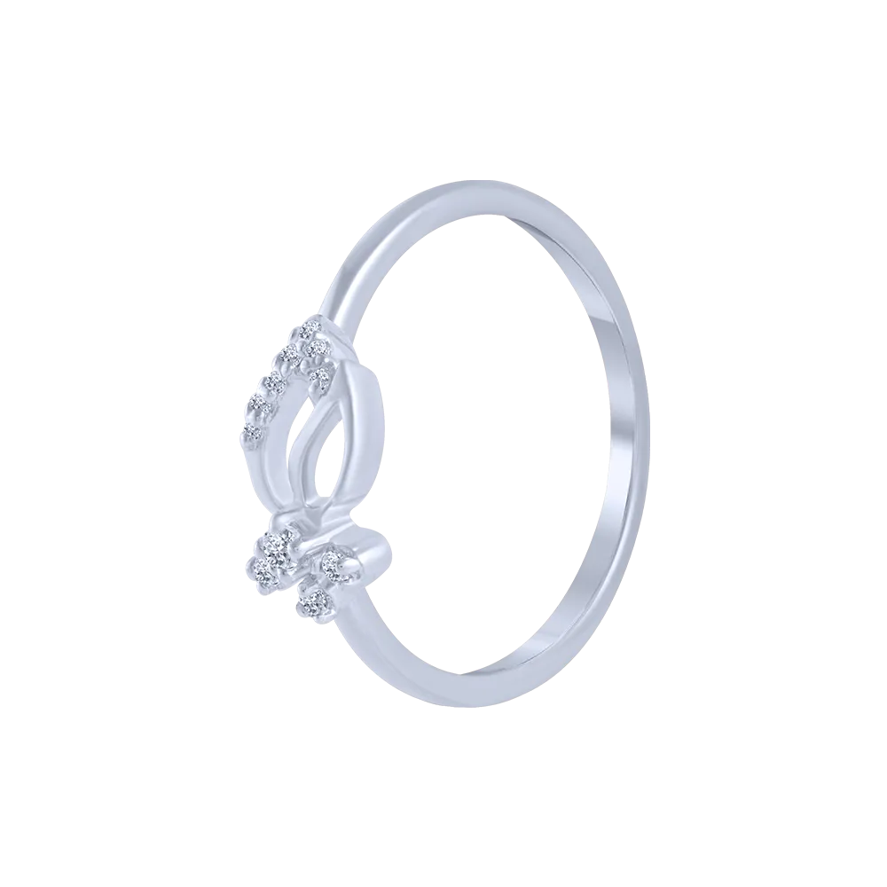 14KT (585) White Gold And Diamond Ring For Women