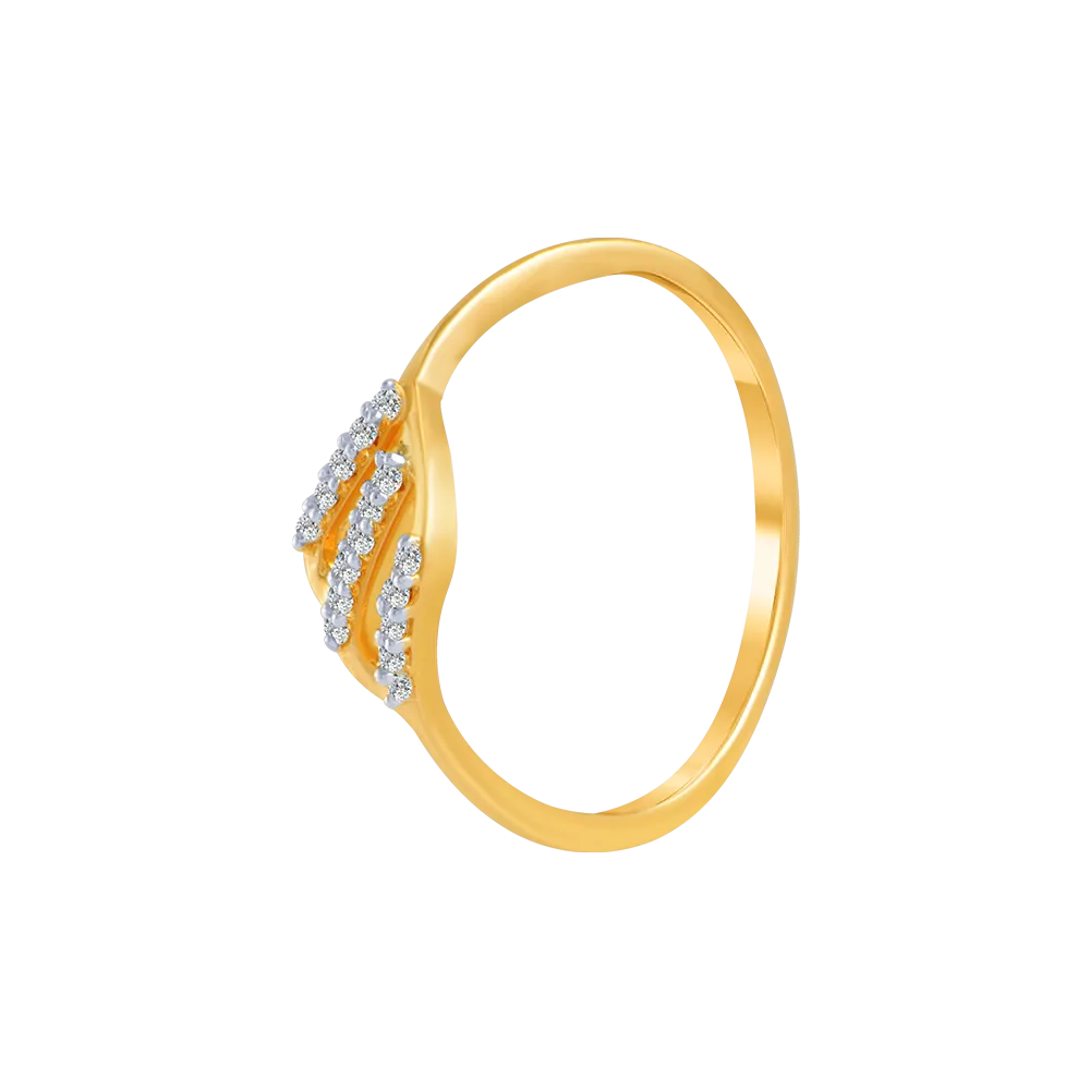 14KT (585) Yellow Gold And Diamond Ring For Women