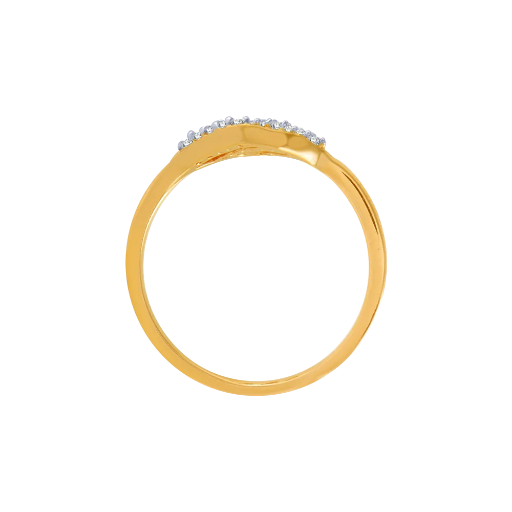 14KT (585) Yellow Gold And Diamond Ring For Women