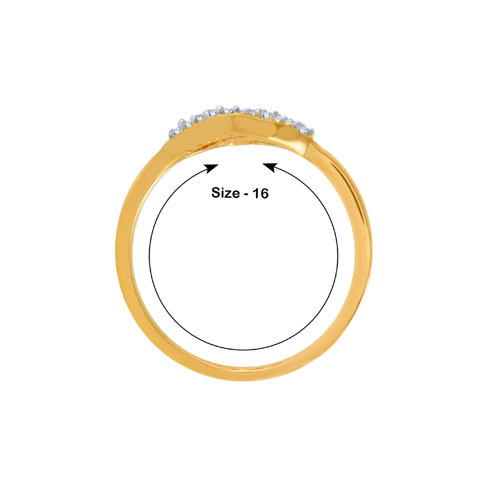 14KT (585) Yellow Gold And Diamond Ring For Women
