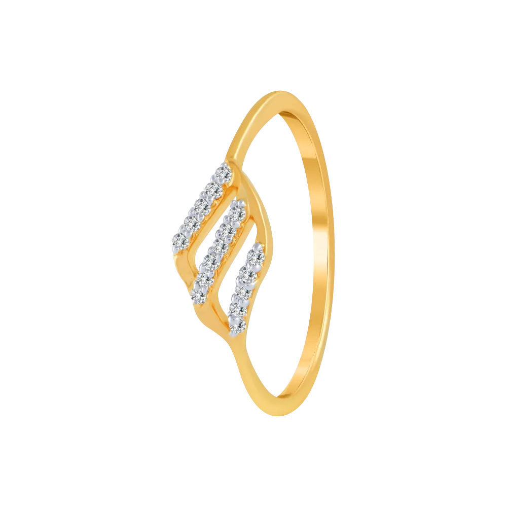 14KT (585) Yellow Gold And Diamond Ring For Women