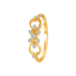 14KT (585) Yellow Gold And Diamond Ring For Women
