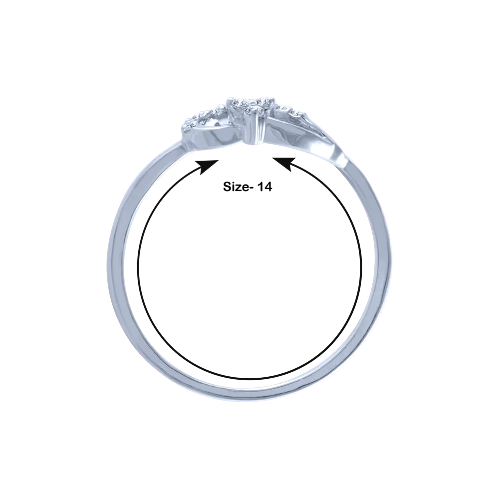 18k (750) White Gold And Diamond Ring For Women