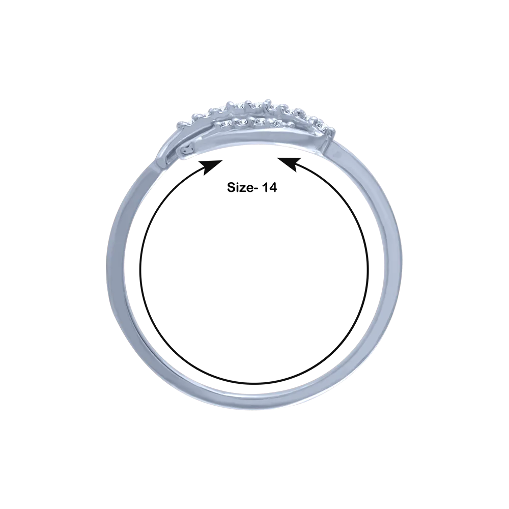 18k (750) White Gold And Diamond Ring For Women