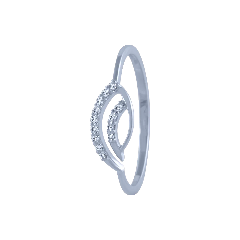 18k (750) White Gold And Diamond Ring For Women