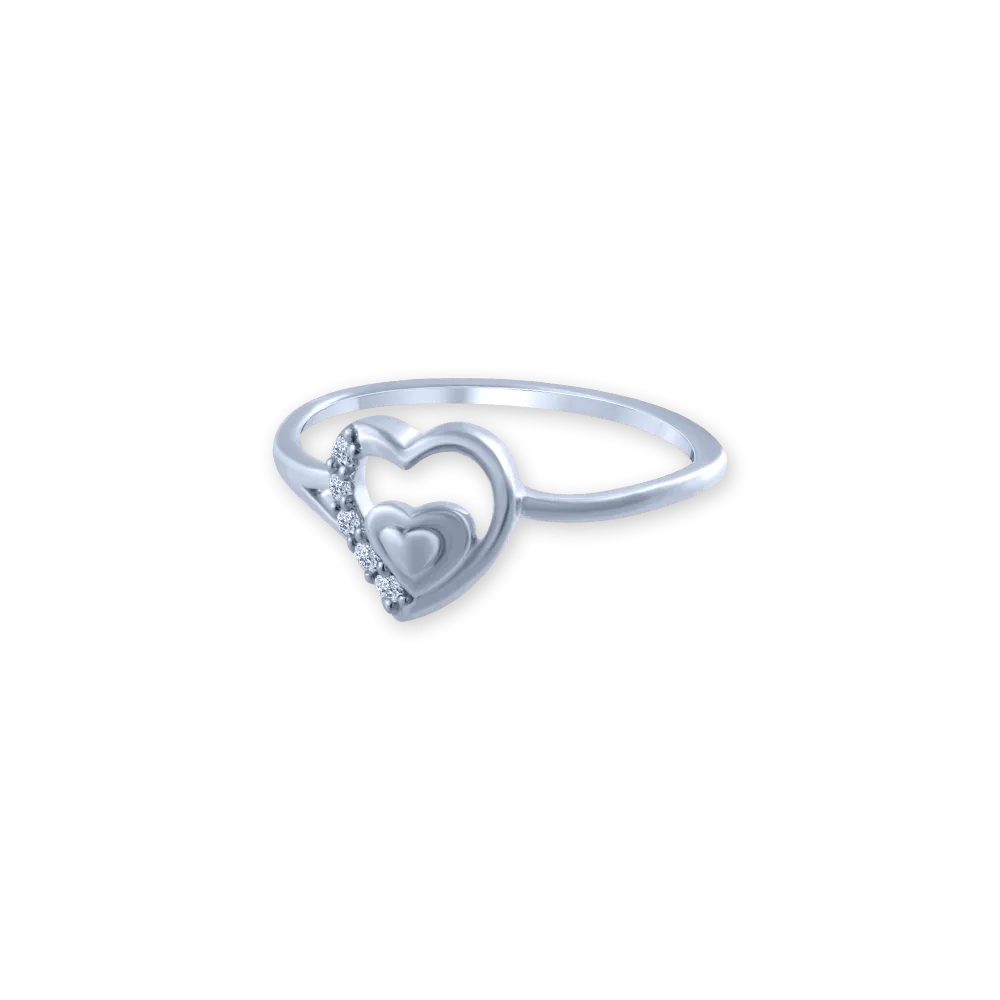 18k (750) White Gold And Diamond Ring For Women