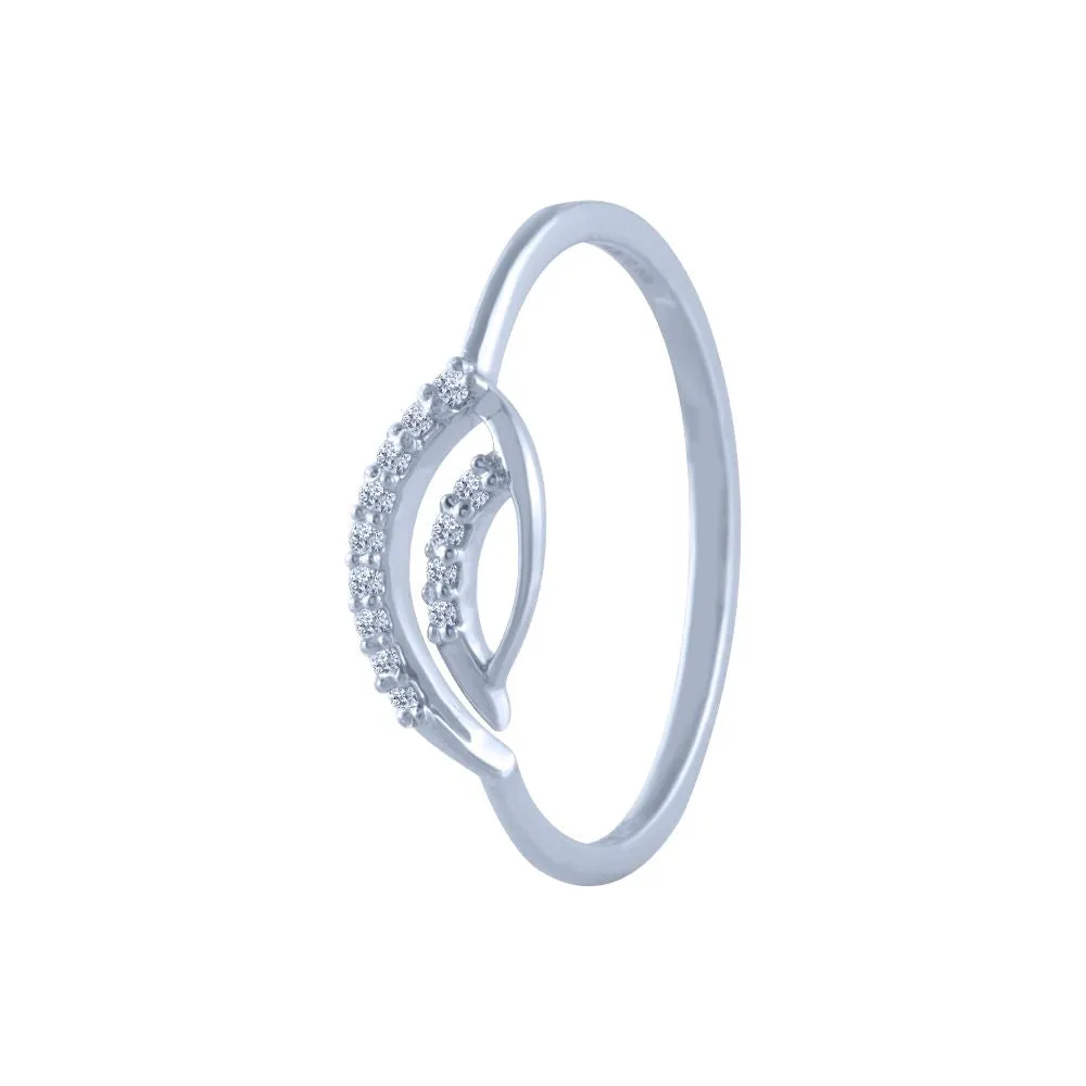 18k (750) White Gold And Diamond Ring For Women