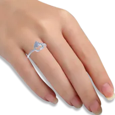 18k (750) White Gold And Diamond Ring For Women