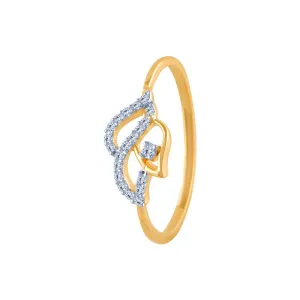 18k (750) Yellow Gold And Diamond Ring For Women