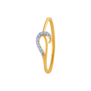 18k (750) Yellow Gold And Diamond Ring For Women