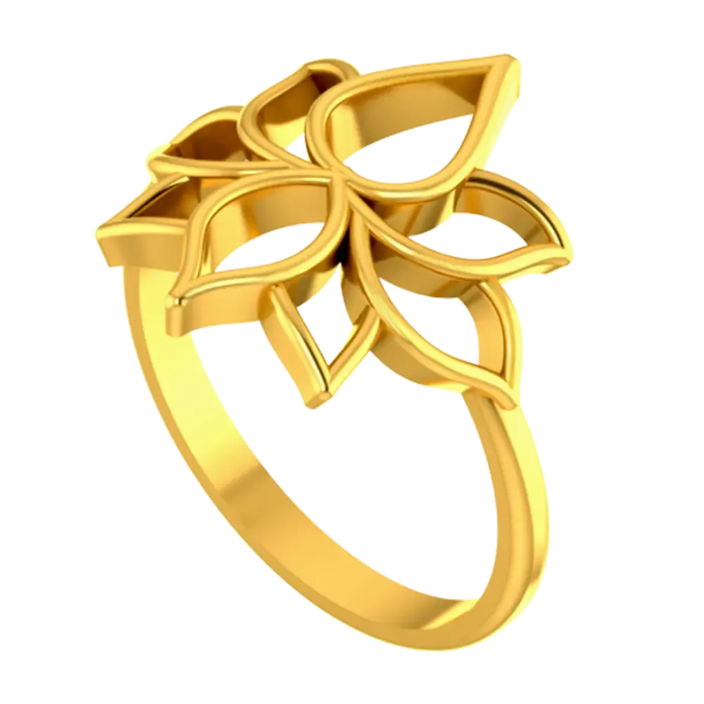 18k Gold Ring With Intricate Design From Online Exclusive