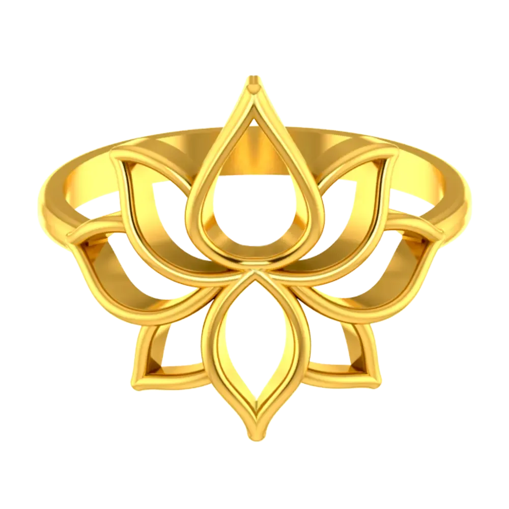 18k Gold Ring With Intricate Design From Online Exclusive