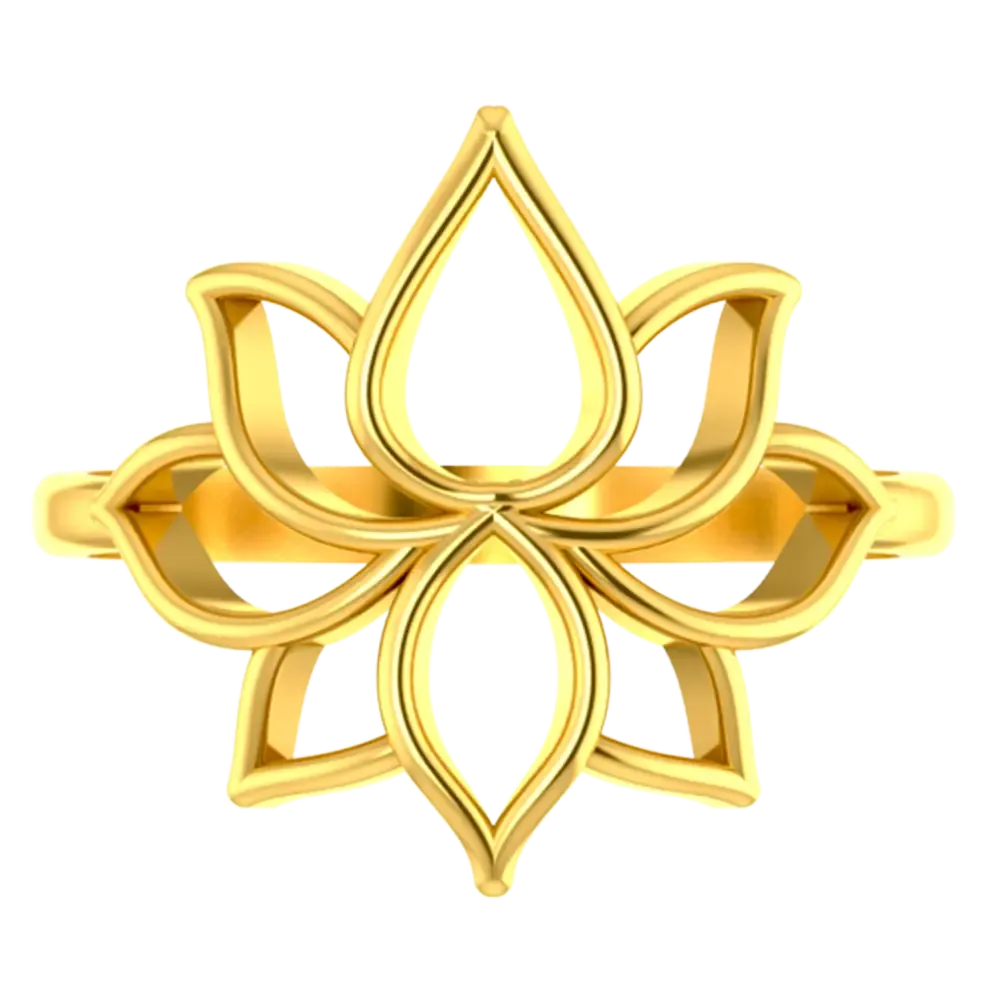 18k Gold Ring With Intricate Design From Online Exclusive