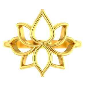 18k Gold Ring With Intricate Design From Online Exclusive