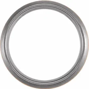 18K Rose Gold PVD Tungsten Half Round Band