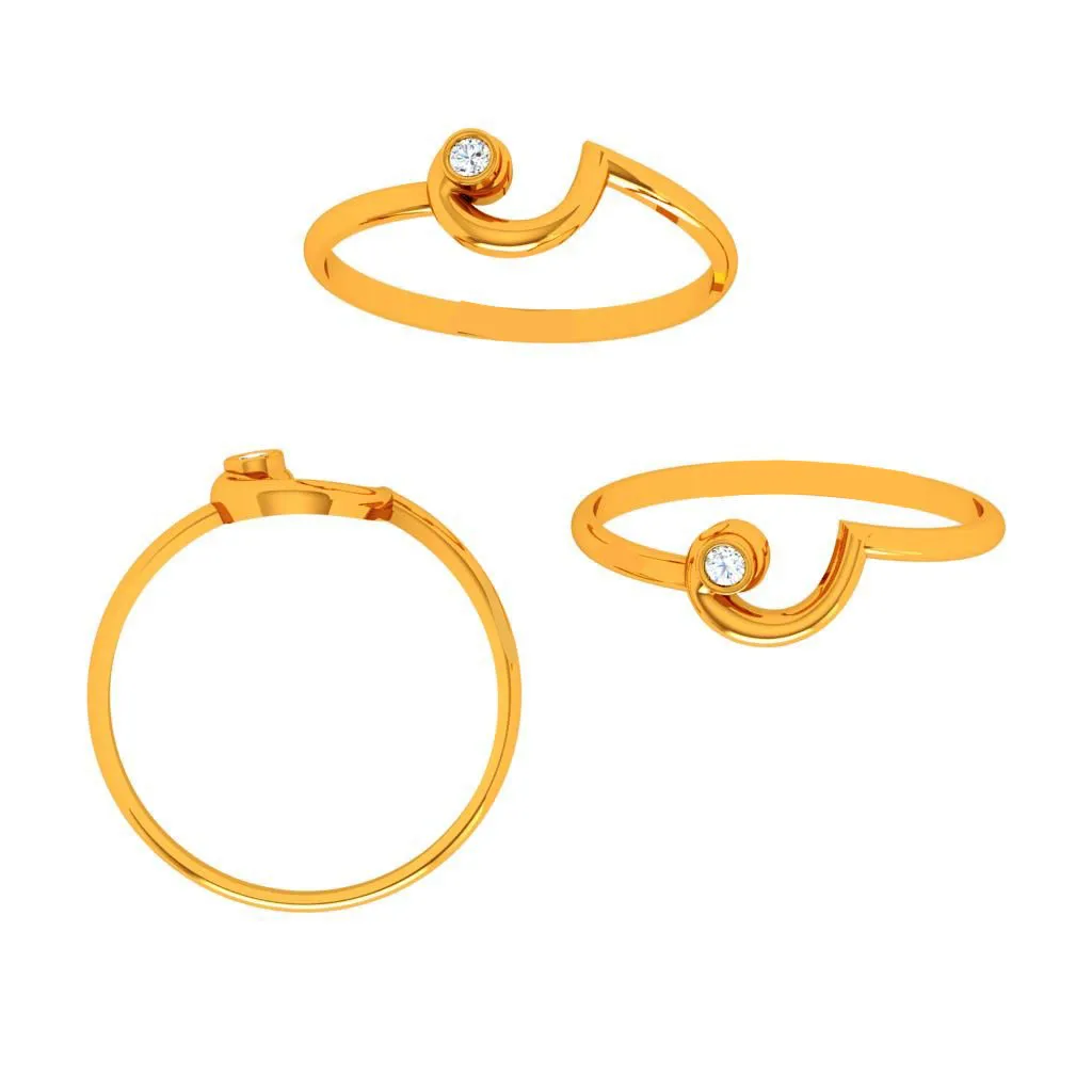 18k Speculative Yellow Gold Diamond Ring