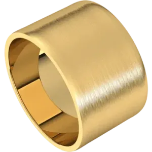 18K Yellow Gold 12 mm Ultra-Lightweight Standard Fit Flat Band