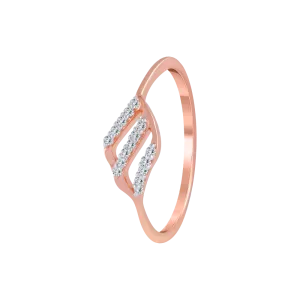 18KT (750) Rose Gold And Diamond Ring For Women