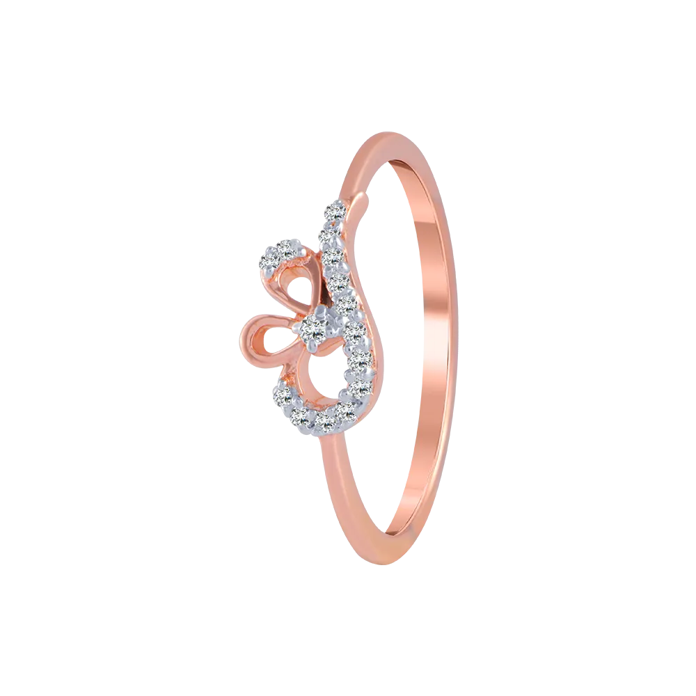 18KT (750) Rose Gold And Diamond Ring For Women