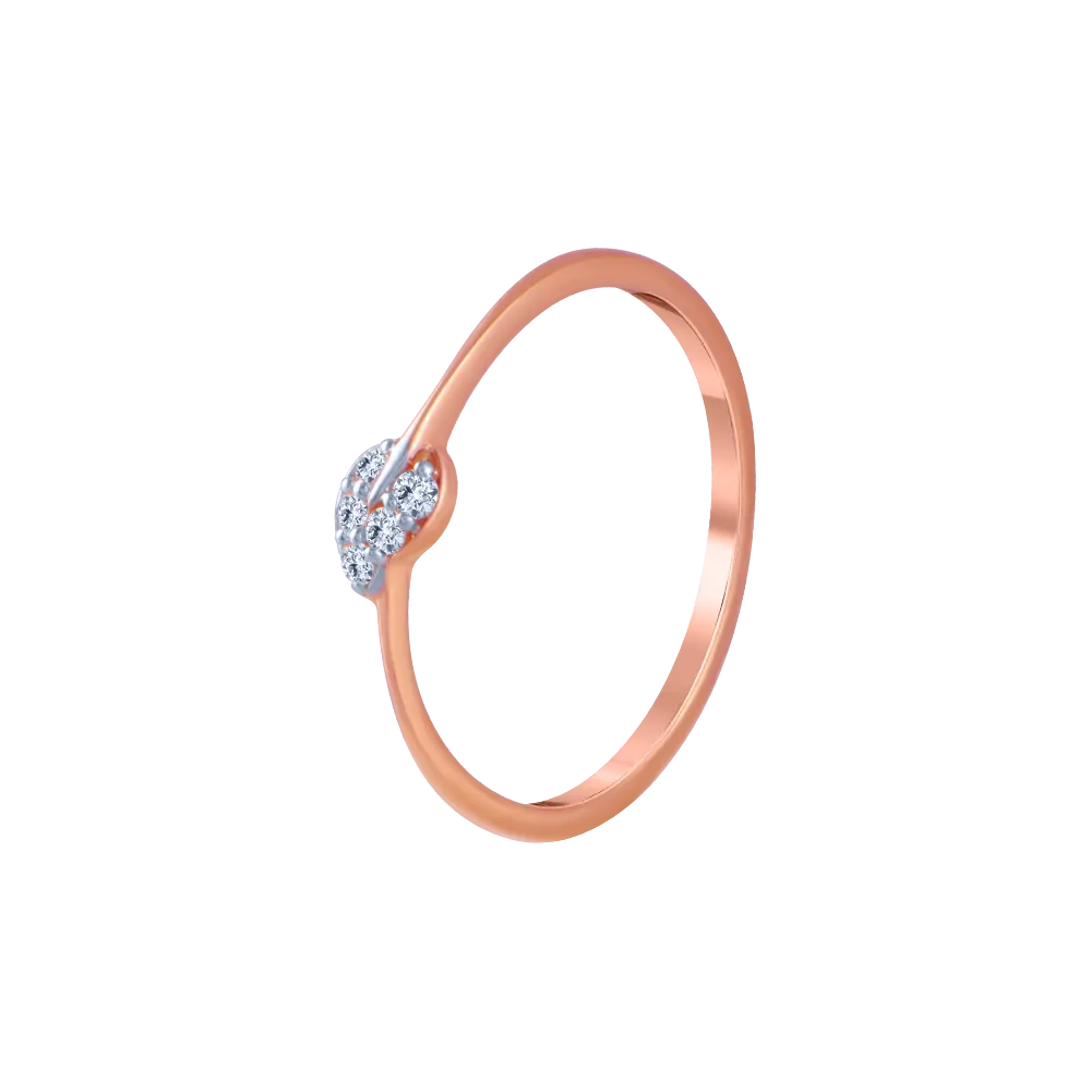 18KT (750) Rose Gold And Diamond Ring For Women