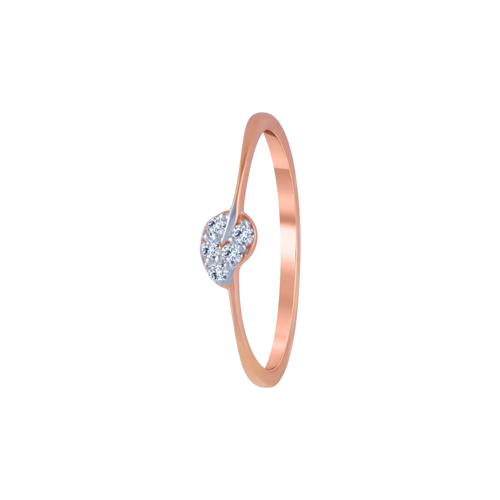 18KT (750) Rose Gold And Diamond Ring For Women