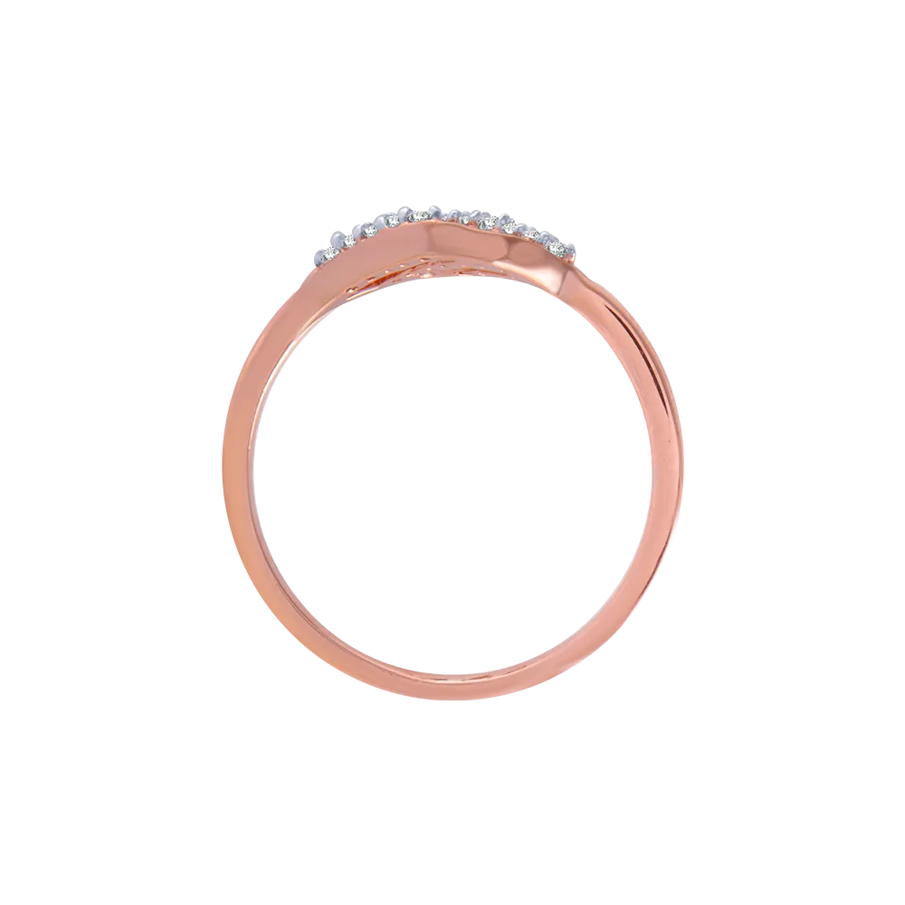 18KT (750) Rose Gold And Diamond Ring For Women